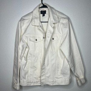 Forever 21 White Denim Jacket